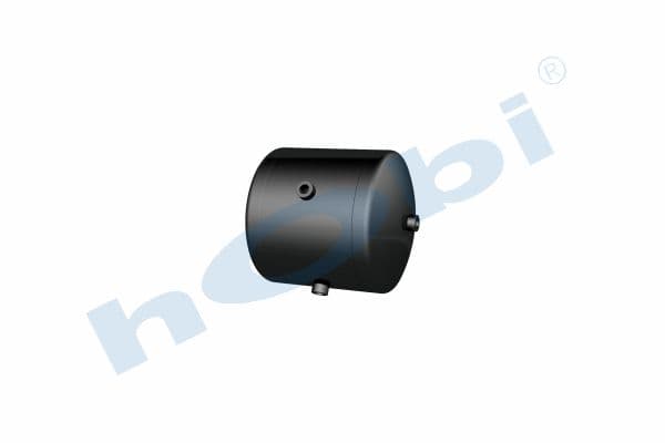 Air Tank, Ø300 L:339 Steel, DF Lt:20 Black (RAL9005)