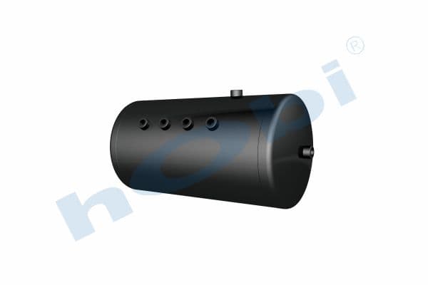 Air Tank, Ø300 L:575 Steel, DF Lt:36 Black (RAL9005)