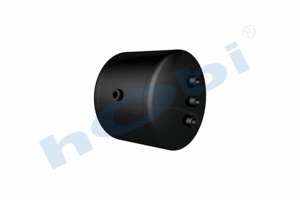 Air Tank, Ø310 L:307 Steel, MN Lt:20 Black (RAL9005)