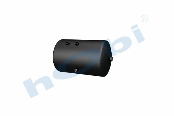 Air Tank, Ø310 L:513 Steel, MN Lt:35 Black (RAL9005)