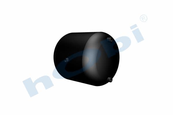 Air Tank, Ø396 L:452 Steel, VL Lt:50 Black (RAL9005)