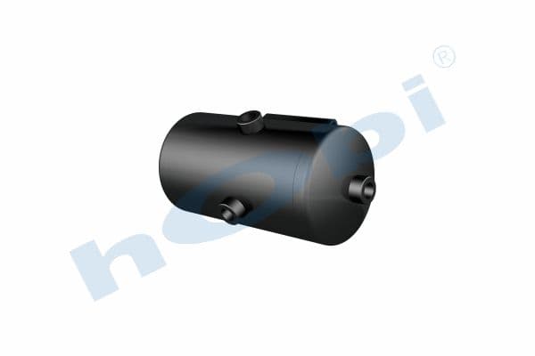 Air Tank, Ø154 L:307 Steel, Body With Bracket, UN Lt:5 Black (RAL9005)