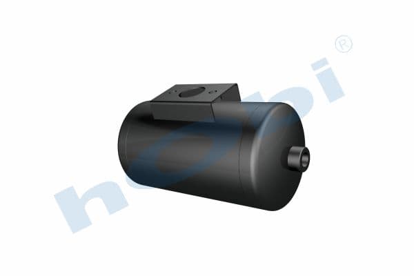 Air Tank, Ø154 L:298 Steel, Body With Bracket, UN Lt:5 Black (RAL9005)