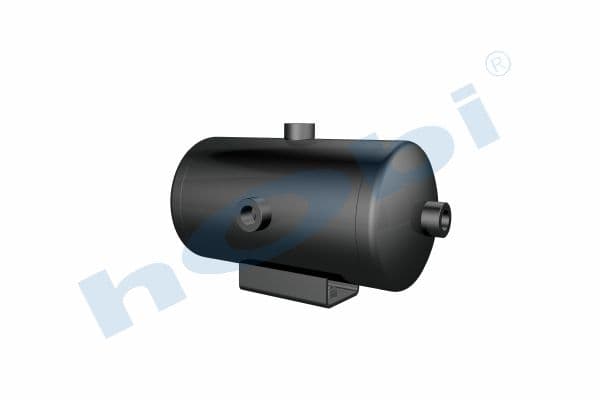 Air Tank, Ø154 L:307 Steel, Body With Bracket, UN Lt:5 Black (RAL9005)