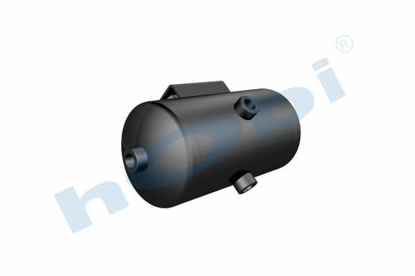 Air Tank, Ø154 L:78 Steel, Body With Bracket, UN Lt:5 Black (RAL9005)