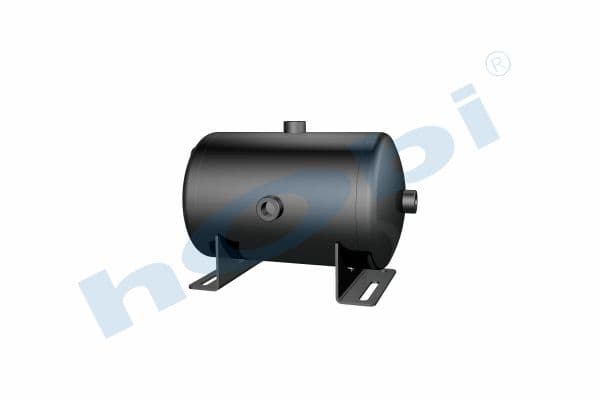 Air Tank, Ø206 L:342 Steel, Body With Bracket, UN Lt:10 Black (RAL9005)