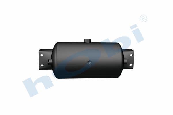 Air Tank, Ø206 L:409 Steel, Cover With Bracket, UN Lt:14 Black (RAL9005)