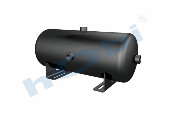 Air Tank, Ø206 L:502 Steel, Body With Bracket, UN Lt:15 Black (RAL9005)