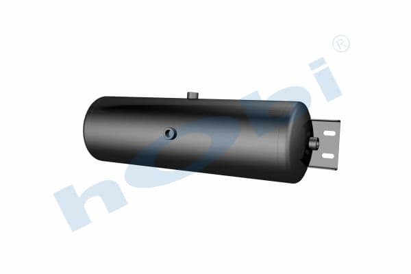 Air Tank, Ø206 L:673 Steel, Cover With Bracket, UN Lt:20 Black (RAL9005)