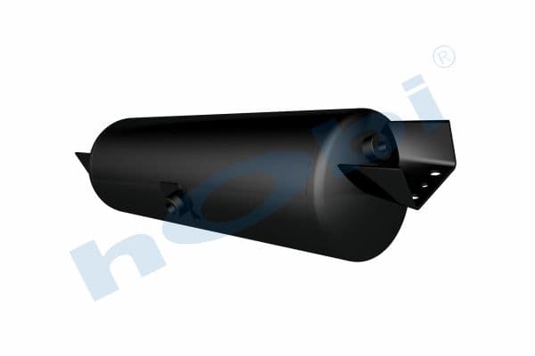 Air Tank, Ø206 L:683,5 Steel, Cover With Bracket, UN Lt:25 Black (RAL9005)