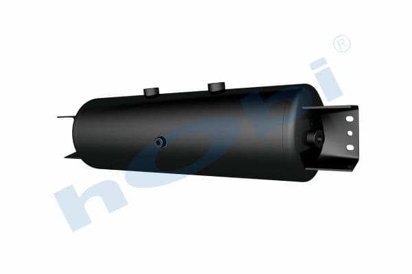 Air Tank, Ø206 L:684 Steel, Cover With Bracket, UN Lt:25 Black (RAL9005)