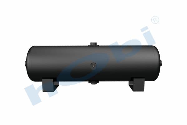 Air Tank, Ø206 L:782 Steel, Body With Bracket, UN Lt:24,5 Black (RAL9005)