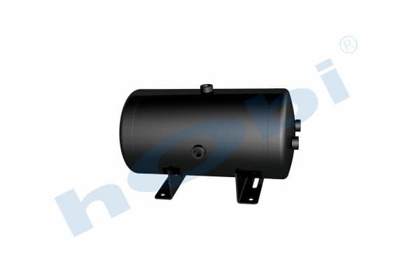 Air Tank, Ø246 L:467 Steel, Body With Bracket, UN Lt:20 Black (RAL9005)