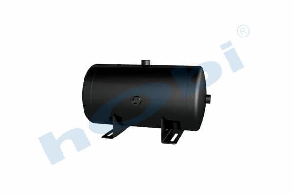 Air Tank, Ø246 L:466 Steel, Body With Bracket, UN Lt:20 Black (RAL9005)