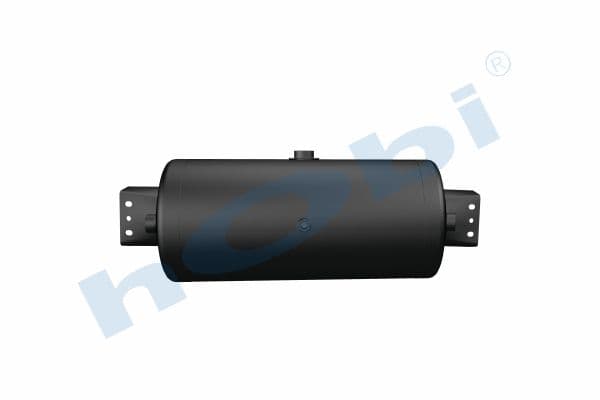 Air Tank, Ø246 L:570 Steel, Cover With Bracket, UN Lt:25 Black (RAL9005)