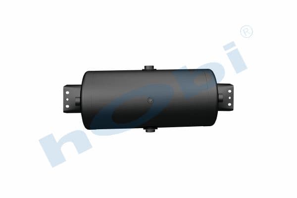 Air Tank, Ø246 L:570 Steel, Cover With Bracket, UN Lt:25 Black (RAL9005)