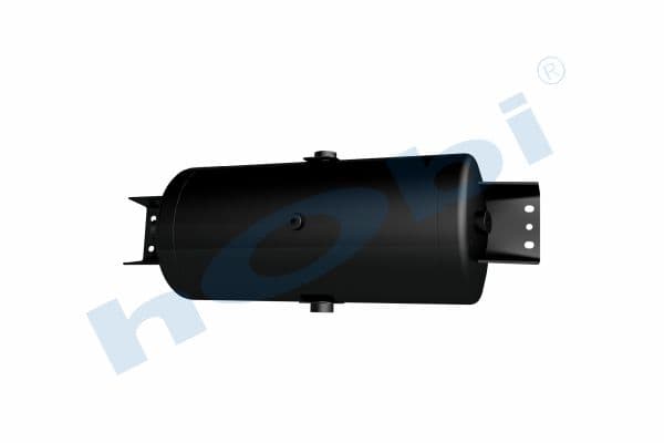Air Tank, Ø246 L:570 Steel, Cover With Bracket, UN Lt:25 Black (RAL9005)