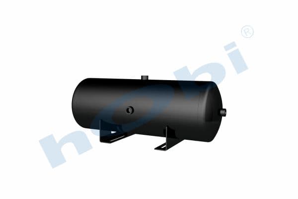 Air Tank, Ø246 L:692 Steel, Body With Bracket, UN Lt:30 Black (RAL9005)