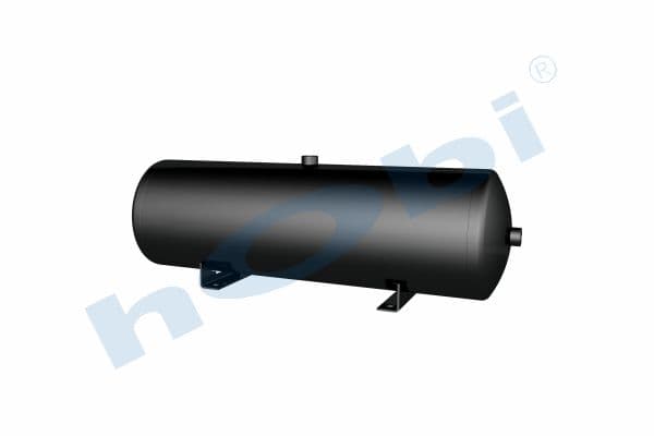 Air Tank, Ø246 L:809 Steel, Body With Bracket, UN Lt:38 Black (RAL9005)
