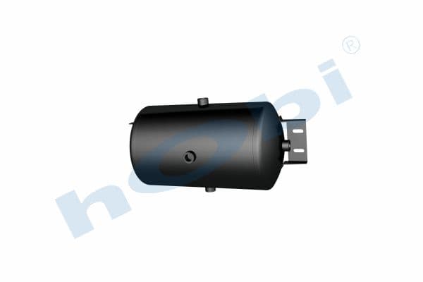 Air Tank, Ø250 L:458 Steel, Cover With Bracket, UN Lt:20 Black (RAL9005)