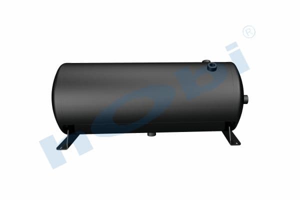 Air Tank, Ø276 L:724 Steel, Body With Bracket, UN Lt:40 Black (RAL9005)