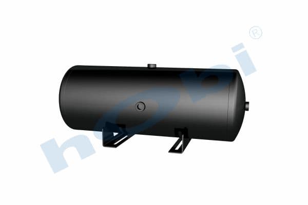 Air Tank, Ø276 L:740 Steel, Body With Bracket, UN Lt:80 Black (RAL9005)