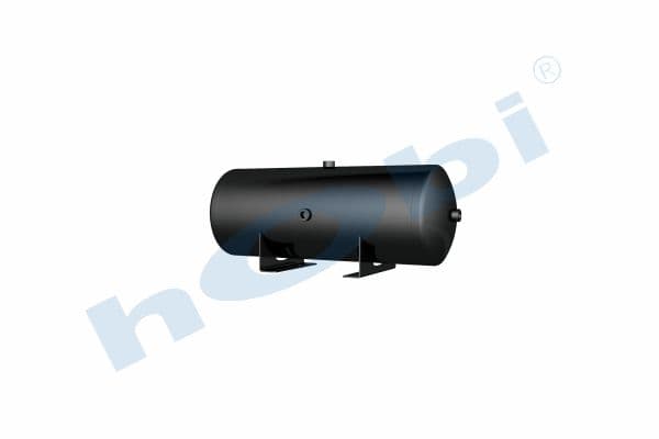 Air Tank, Ø276 L:750 Steel, Body With Bracket, UN Lt:40 Black (RAL9005)
