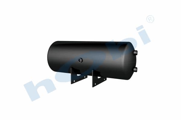 Air Tank, Ø276 L:732 Steel, Body With Bracket, SH Lt:40 Black (RAL9005)