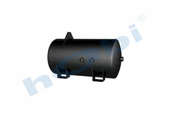 Air Tank, Ø300 L:579 Steel, Body With Bracket, DF Lt:36 Grey (RAL7010)