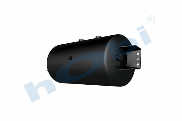 Air Tank, Ø300 L:613 Steel, Cover With Bracket, UN Lt:50 Black (RAL9005)