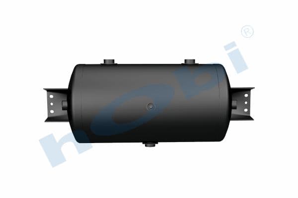 Air Tank, Ø300 L:621 Steel, Cover With Bracket, UN Lt:50 Black (RAL9005)