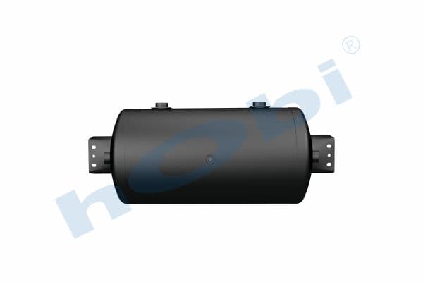 Air Tank, Ø300 L:621 Steel, Cover With Bracket, UN Lt:50 Black (RAL9005)