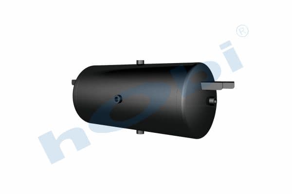 Air Tank, Ø300 L:663 Steel, Cover With Bracket, UN Lt:50 Black (RAL9005)