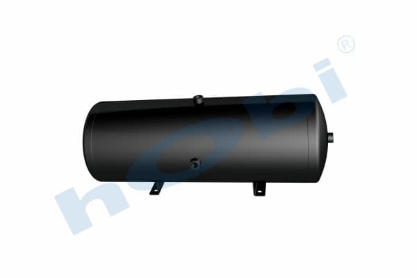 Air Tank, Ø300 L:854 Steel, Body With Bracket, UN Lt:60 Black (RAL9005)