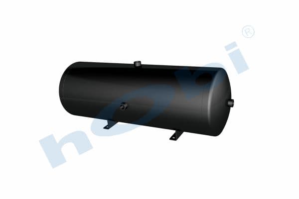 Air Tank, Ø300 L:878 Steel, Body With Bracket, UN Lt:60 Black (RAL9005)