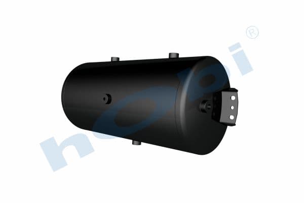 Air Tank, Ø310 L:687 Steel, Cover With Bracket, UN Lt:47 Black (RAL9005)
