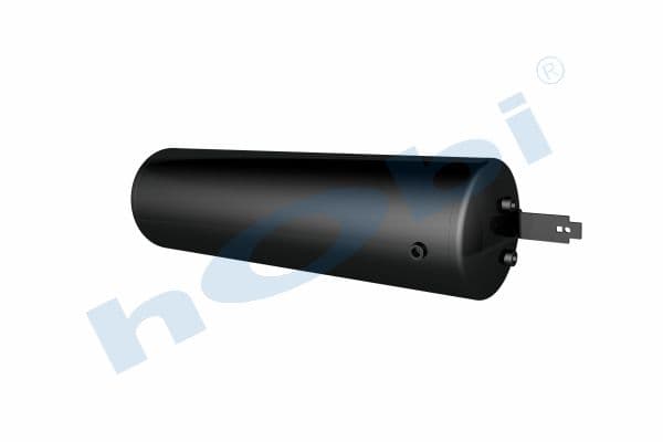 Air Tank, Ø310 L:1129 Steel, Cover With Bracket, SH Lt:80 Black (RAL9005)