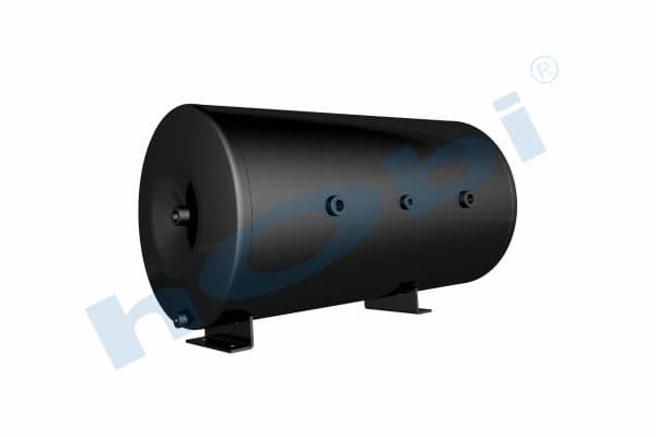 Air Tank, Ø360 L:682 Steel, Body With Bracket, UN Lt:69 Black (RAL9005)