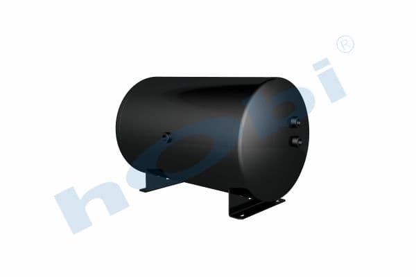 Air Tank, Ø396 L:716 Steel, Body With Bracket, UN Lt:80 Black (RAL9005)