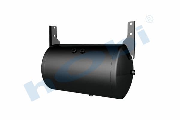Air Tank, Ø396 L:722 Steel, Cover With Bracket, SH Lt:80 Black (RAL9005)