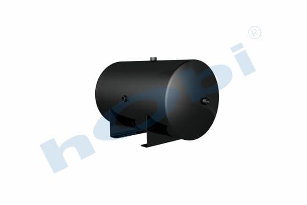 Air Tank, Ø396 L:722 Steel, Body With Bracket, UN Lt:80 Black (RAL9005)