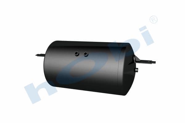 Air Tank, Ø396 L:723 Steel, Cover With Bracket, SH Lt:80 Black (RAL9005)