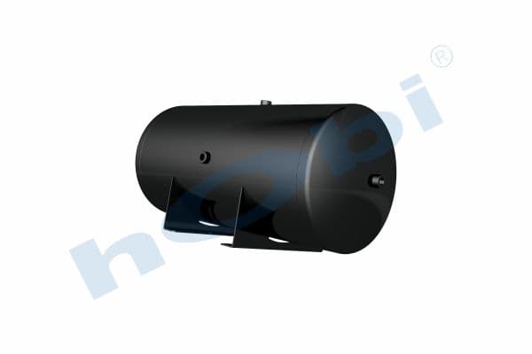 Air Tank, Ø396 L:887 Steel, Body With Bracket, UN Lt:100 Black (RAL9005)
