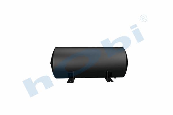 Air Tank, Ø500 L:1219 Steel, Body With Bracket, UN Lt:240 Black (RAL9005)