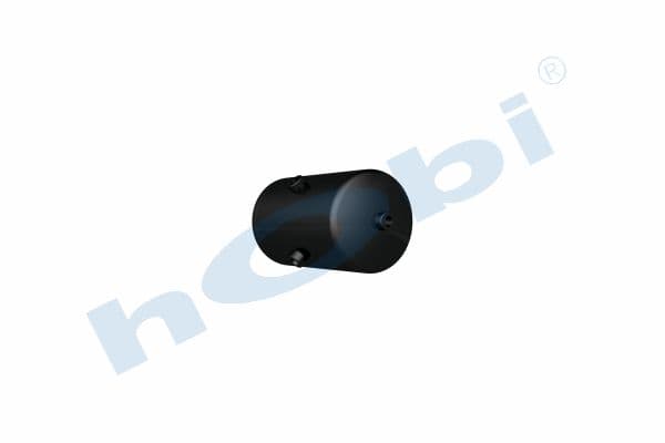 Air Tank, Ø200 L:351 Steel, Lt:10 Black (RAL9005)