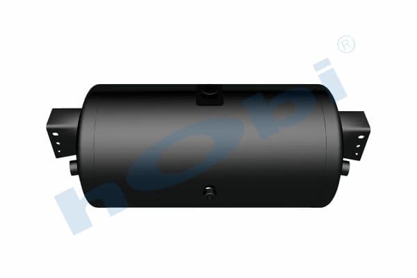 Air Tank, Ø300 L:685,8 Steel, Cover With Bracket, Lt:50 Black (RAL9005)