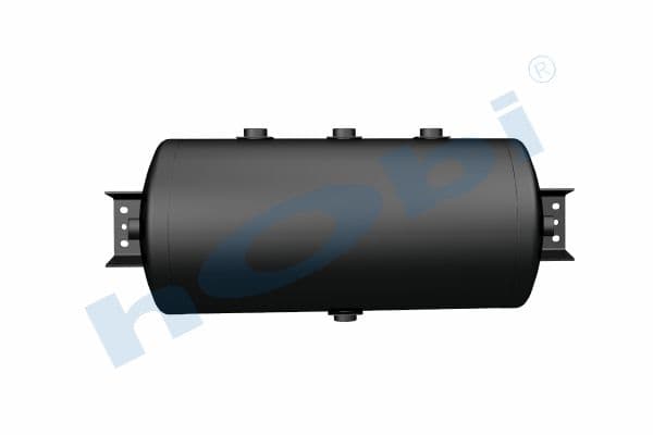 Air Tank, Ø300 L:685,8 Steel, Cover With Bracket, Lt:50 Black (RAL9005)