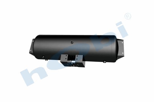 Air Tank, Ø350 L:1145 Steel, Body and Cover With Bracket, Lt:104 Black (RAL9005)