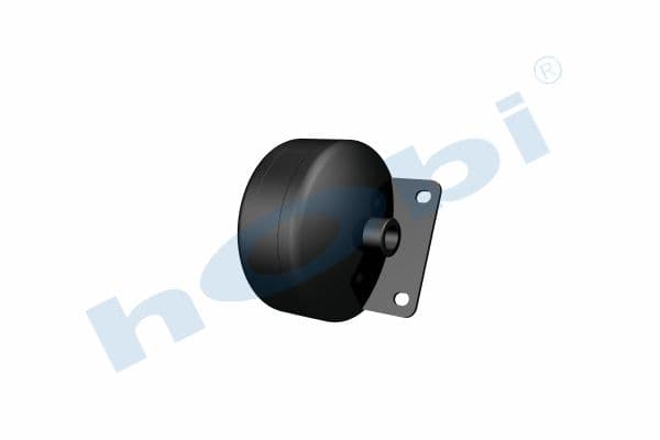 Air Tank, Ø154 L:104 Steel, Lt:1 Black (RAL9005)