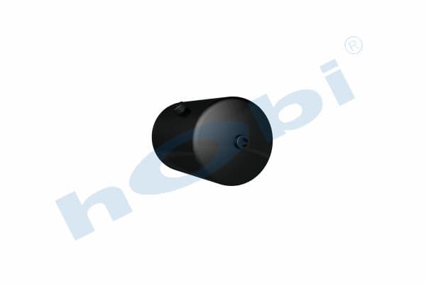 Air Tank, Ø200 L:364 Steel, Lt:10 Black (RAL9005)